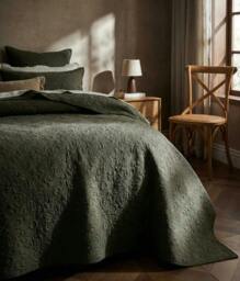Rackhams Hawthorne Bedspread Set Ivy - thumbnail 2