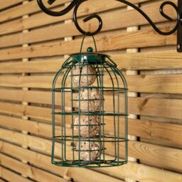 Rackhams Metal Hanging Bird Fat Ball Feeder with Squirrel Guard - thumbnail 2