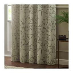Rackhams Jacquard Bamboo Print Eyelet Curtains - Champagne - 229cm x 137cm - Champagne - 100% Polyester - thumbnail 3