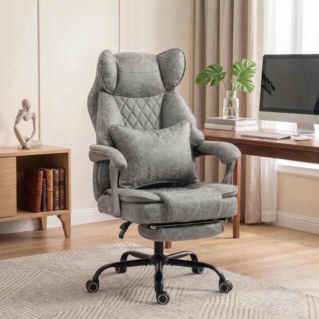 Rackhams Big and Tall Office Chair with Lumbar Support - Grey - image 1