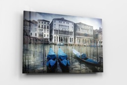 Rackhams Venice in Blue - Framed Print 20 x 16 inch - thumbnail 4