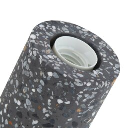 Rackhams Modern Black Mosaic Concrete Table Lamp for Vintage Industrial Style Light Bulbs - thumbnail 4
