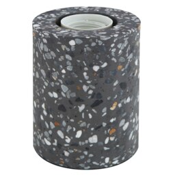 Rackhams Modern Black Mosaic Concrete Table Lamp for Vintage Industrial Style Light Bulbs - thumbnail 5