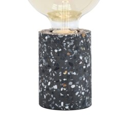 Rackhams Modern Black Mosaic Concrete Table Lamp for Vintage Industrial Style Light Bulbs - thumbnail 3