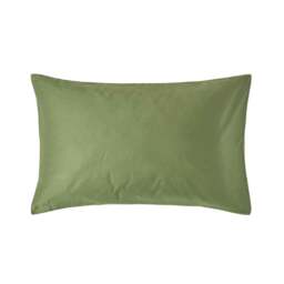 Rackhams Organic 400 TC Egyptian Cotton Sateen Housewife Pillowcase, Standard Size - Moss Green - thumbnail 1