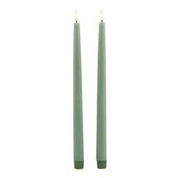 Rackhams Luxe Collection Electric Candle (Pack of 2) - Sage - Sage - 25cm x 2cm x 2cm - 100% Mixed - thumbnail 3