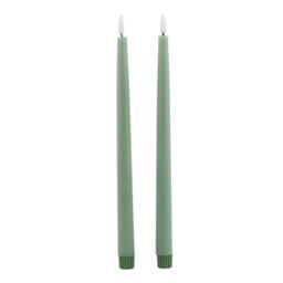 Rackhams Luxe Collection Electric Candle (Pack of 2) - Sage - Sage - 25cm x 2cm x 2cm - 100% Mixed