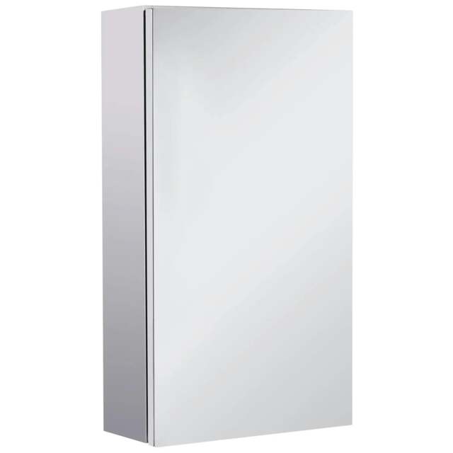 Rackhams Stainless Steel Wall-mounted Bathroom Mirror Storage Cabinet 300mm (W) - image 1
