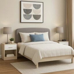 Rackhams Set of 2 Bedside Tables with Drawers and Shelf –  Nightstands for Bedroom or Living Room - thumbnail 5