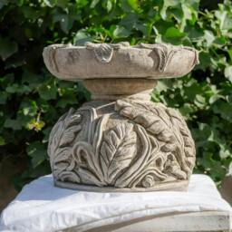 Rackhams Woodland Design Stone cast Bird Bath Bird feeder - thumbnail 2