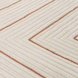 Rackhams Carmel Cream-Terra Geometric Rug - 6040 - 80X300 cm - thumbnail 3