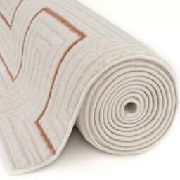 Rackhams Carmel Cream-Terra Geometric Rug - 6040 - 80X300 cm - thumbnail 6