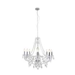 Rackhams Vivienne 8 Light Chrome & Clear Chandelier Ceiling Pendant - thumbnail 4