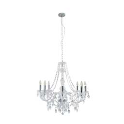 Rackhams Vivienne 8 Light Chrome & Clear Chandelier Ceiling Pendant - thumbnail 5