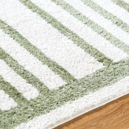 Rackhams Fossay Shag-Washable Beige Green Modern High Pile Rug - 160 x 213 cm - thumbnail 3
