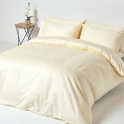 Rackhams Premium 1000 TC Egyptian Cotton Sateen Weave Flat Sheet - Cream - Single - thumbnail 4