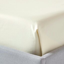 Rackhams Premium 1000 TC Egyptian Cotton Sateen Weave Flat Sheet - Cream - Single - thumbnail 3