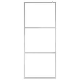 Rackhams Walk-in Shower Wall with Shelf Chrome 90x195 cm ESG Glass&Aluminium - thumbnail 4