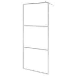 Rackhams Walk-in Shower Wall with Shelf Chrome 90x195 cm ESG Glass&Aluminium - thumbnail 3