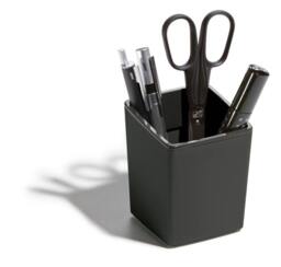 Rackhams VARICOLOR Pen Pot Pencil Holder Desk Tidy Organizer Cup - Grey - thumbnail 2