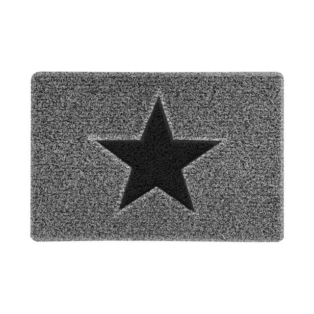Rackhams Inlay STAR Doormat - Clearance - Charcoal - 60cm x 40cm - image 1