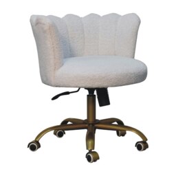 Rackhams White Boucle Swivel Chair - thumbnail 4