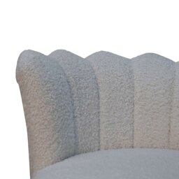 Rackhams White Boucle Swivel Chair - thumbnail 6