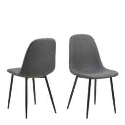 Rackhams Celia Dining Chair in Light Grey Set of 4 - 1