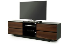 "Rackhams Avitus Gloss Black with 4-Walnut Drawers and 3-Shelf 32""-65"" LED/LCD/Plasma TV Stand" - thumbnail 3