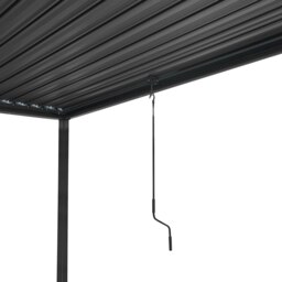 Rackhams Anthracite Aluminium Pergola With White Blinds - 3m x 4m - thumbnail 6