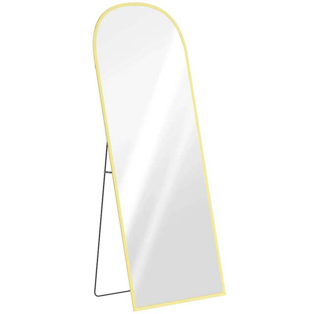 Rackhams 165cm Aluminium Frame Standing Mirror - Gold