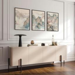 Rackhams Big Picture For Living Room - Set of 3 wall art prints - 20 x 30 in / 50 x 76 cm - Matte Museum Quality Art Paper 290 gsm - Oak Frame - thumbnail 5