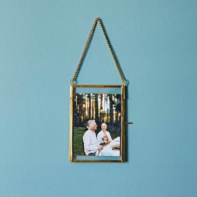 "Rackhams Dia Gold Recycled Glass Hanging Photo Frame - 3.5"" x 2.5""" - image 1
