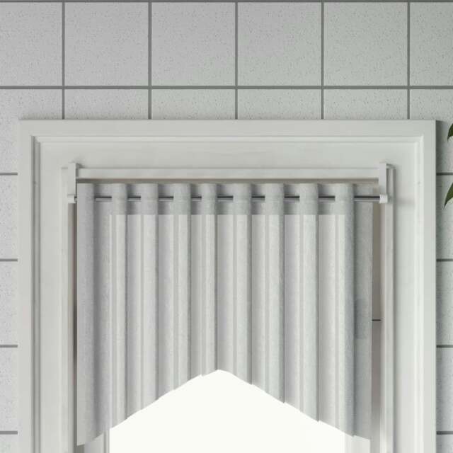 Rackhams Curtain Rails 2 pcs White and Silver 40-60 cm Aluminium