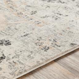 Rackhams Indigo-Vintage Off-White Beige Grey Traditional Floral Boho Rug - 200 x 275 cm - thumbnail 3