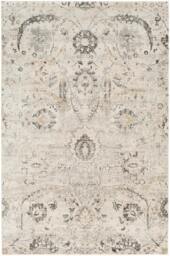 Rackhams Indigo-Vintage Off-White Beige Grey Traditional Floral Boho Rug - 200 x 275 cm - thumbnail 2