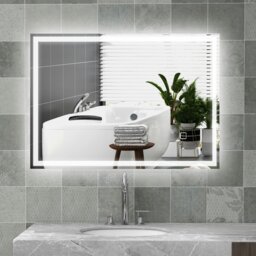 Rackhams Illuminated Bathroom Mirror with LED Lights 3 Colours Defogging Film - thumbnail 2