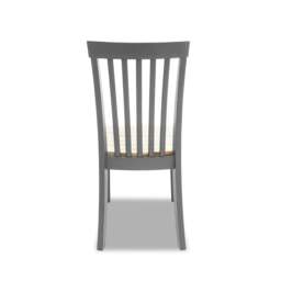 Rackhams Florence Wooden Dining Chair with Acacia Wood Seat - Navy Blue, Blue - thumbnail 6