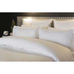Rackhams Hotel Soho Duvet Cover Set - White - Superking - White - 100% Cotton - thumbnail 1