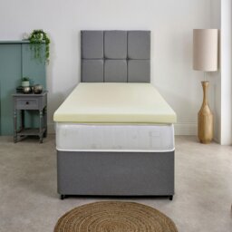 "Rackhams Memory Foam Mattress Topper - 1"" Deep, Pressure-Relieving Comfort - White - 1 - European Small Single Mattress (80cm x 200cm)" - thumbnail 3