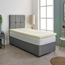 "Rackhams Memory Foam Mattress Topper - 1"" Deep, Pressure-Relieving Comfort - White - 1 - European Small Single Mattress (80cm x 200cm)" - thumbnail 4
