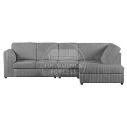 Rackhams Luxor Full Cord Fabric 5 Seater Corner Sofa Full Back - Green - Left Hand Facing - thumbnail 3