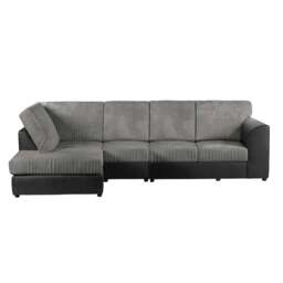 Rackhams Luxor Full Cord Fabric 5 Seater Corner Sofa Full Back - Green - Left Hand Facing - thumbnail 2