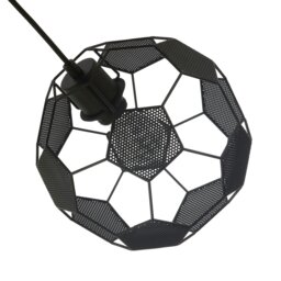 Rackhams Modern Matte Black Football Soccer Pendant Lamp Shade with Laser Cut Holes - thumbnail 5