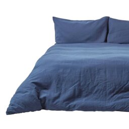 Rackhams French Flax Linen Duvet Cover Set - Dark Grey - King - thumbnail 2