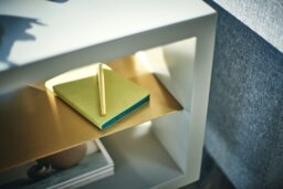 Rackhams Alberto Side Tables - White - Brushed Brass - thumbnail 6