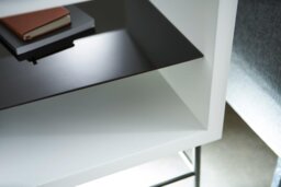 Rackhams Alberto Side Tables - White - Brushed Brass - thumbnail 5