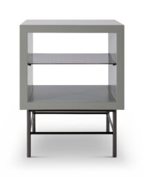 Rackhams Alberto Side Tables - White - Brushed Brass - thumbnail 2