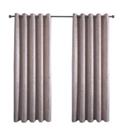 Rackhams Marble Effect Velvet Eyelet Curtain - Blush - (117cm x 137cm - 8 Eyelets) - thumbnail 4