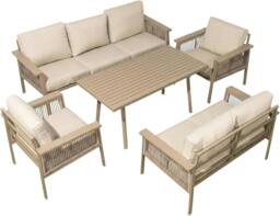 Rackhams Luxury Outdoor Aluminium Sofa Set - Modern Garden Furniture with Coffee Table - thumbnail 5